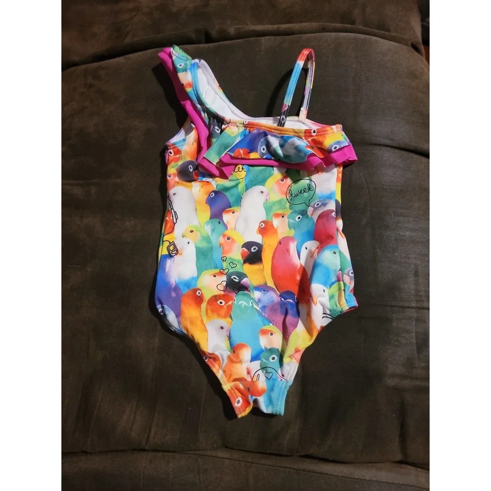 Land's end‎ swimsuit bathing suit swim size 4t parrot